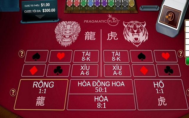 Khi chơi game bài Rồng Hổ nên hạn chế đặt cược cửa Hòa 